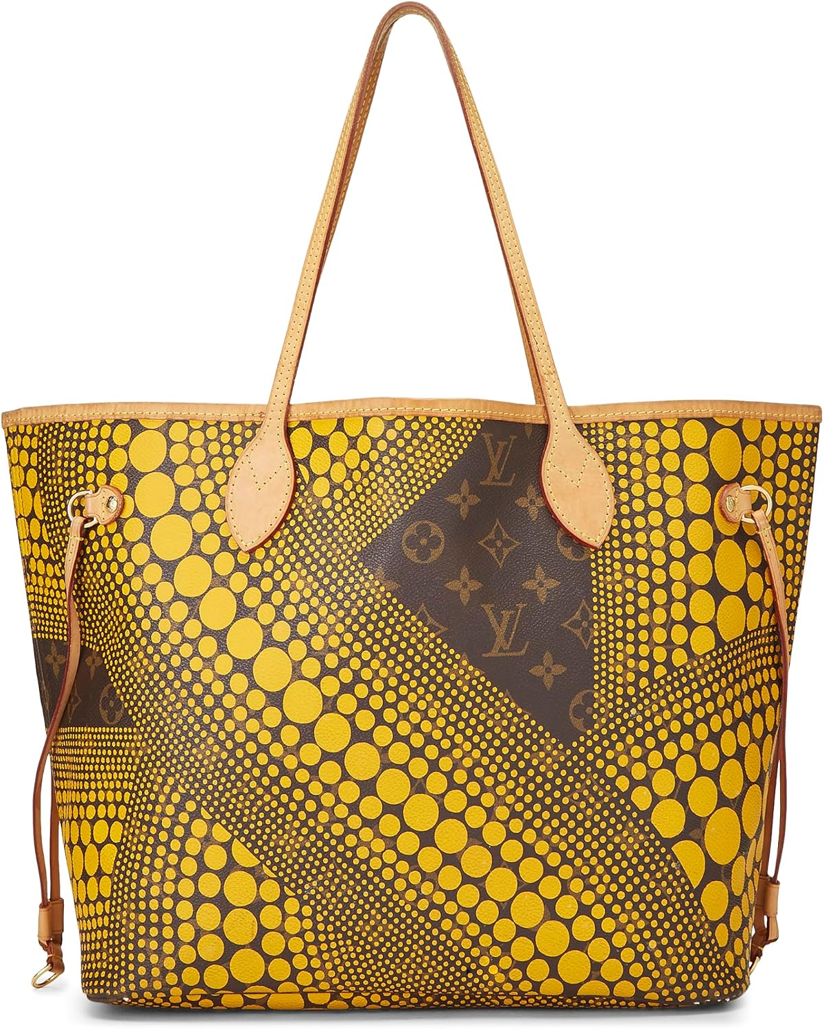 1:1 Fake Luxury Bags Pre-loved Yayoi Kusama x Louis Vuitton Yellow Monogram Dots Infinity Neverfull MM, Yellow