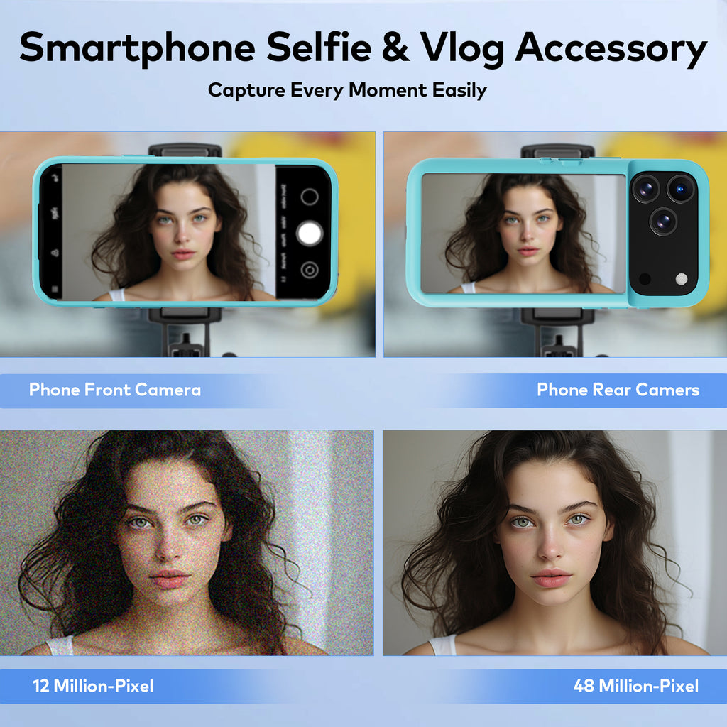 for iPhone 17 Pro Max Case with LCD Screen Back Camera Monitor Smart Phone Cover with Selfie Vlog Monitor【NOT NFC Case】 for DIY Wallpapers Live Streaming