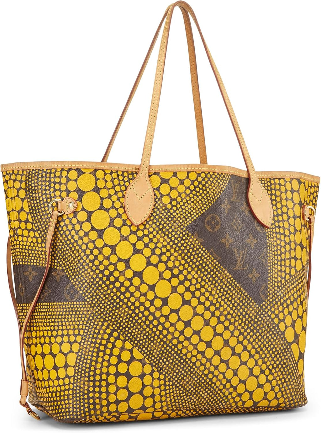1:1 Fake Luxury Bags Pre-loved Yayoi Kusama x Louis Vuitton Yellow Monogram Dots Infinity Neverfull MM, Yellow