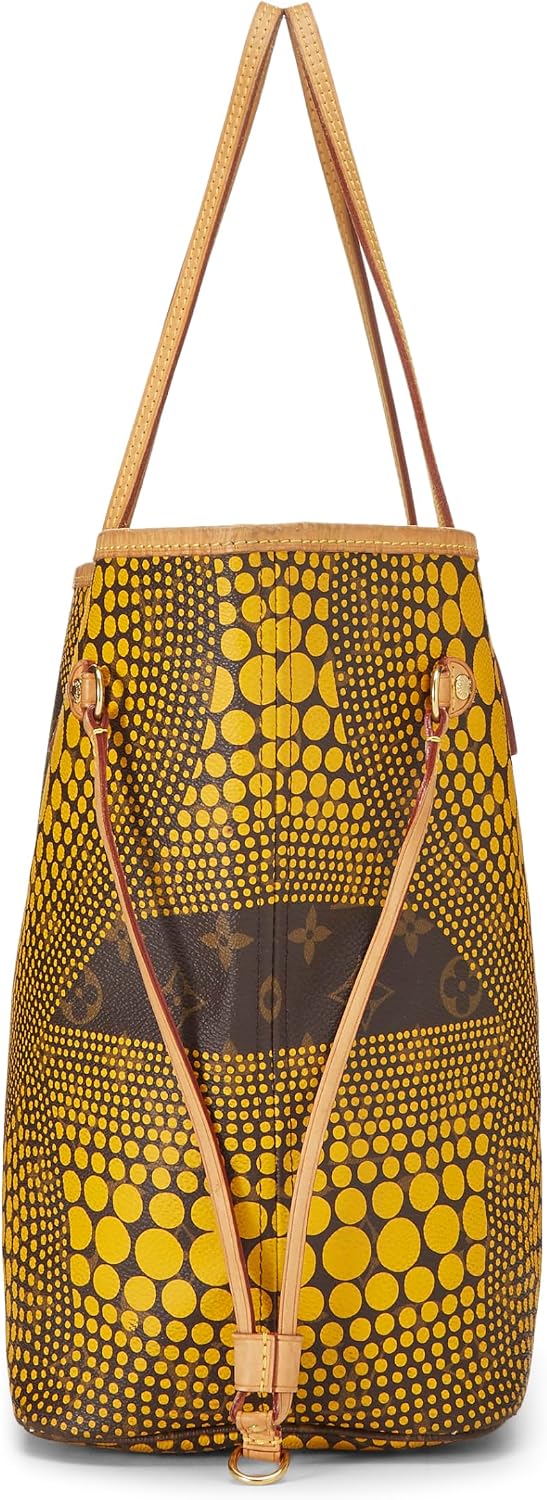 1:1 Fake Luxury Bags Pre-loved Yayoi Kusama x Louis Vuitton Yellow Monogram Dots Infinity Neverfull MM, Yellow