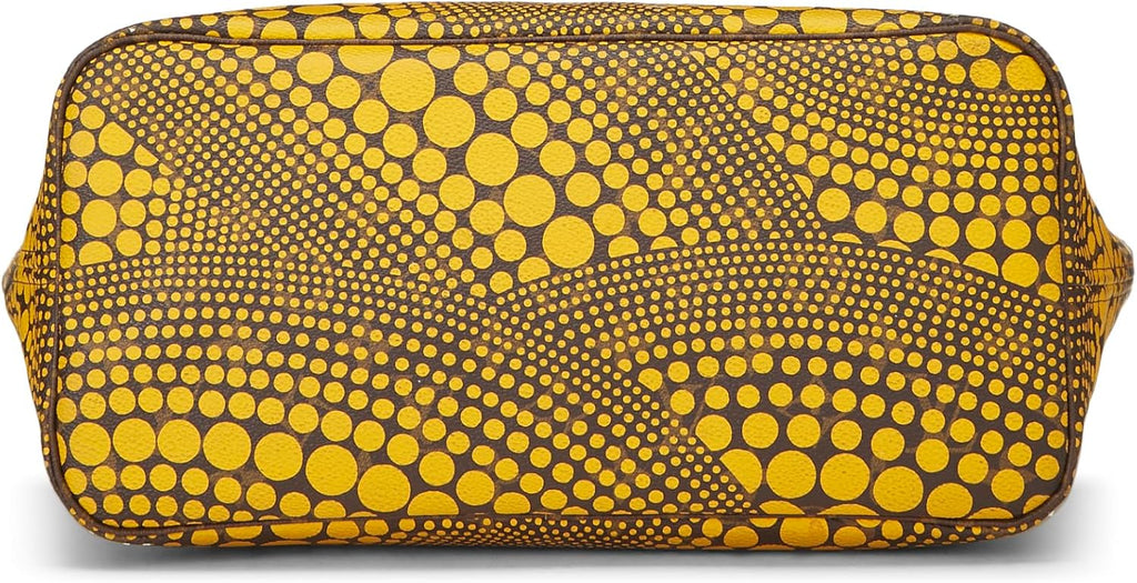1:1 Fake Luxury Bags Pre-loved Yayoi Kusama x Louis Vuitton Yellow Monogram Dots Infinity Neverfull MM, Yellow