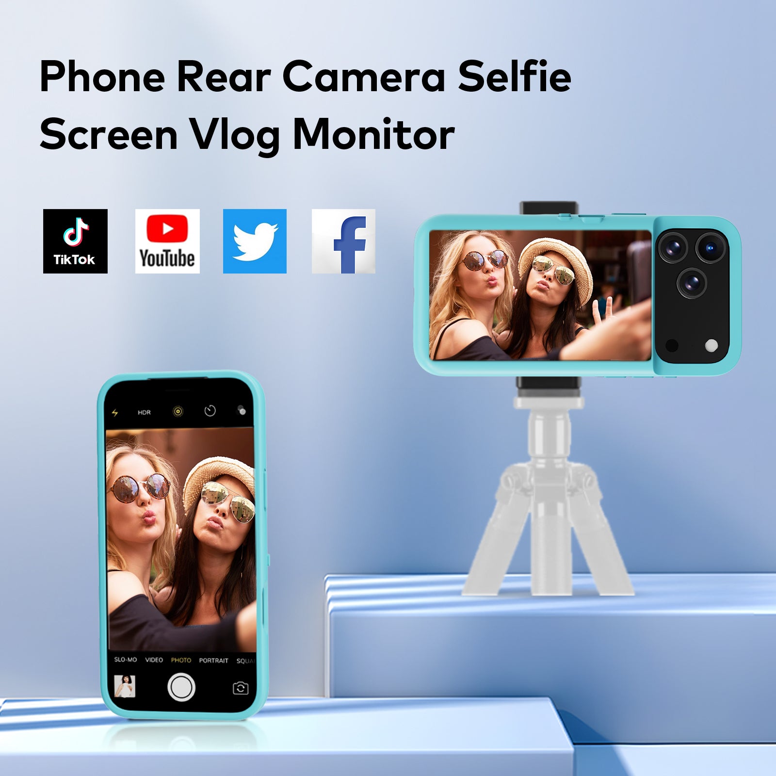 for iPhone 17 Pro Max Case with LCD Screen Back Camera Monitor Smart Phone Cover with Selfie Vlog Monitor【NOT NFC Case】 for DIY Wallpapers Live Streaming