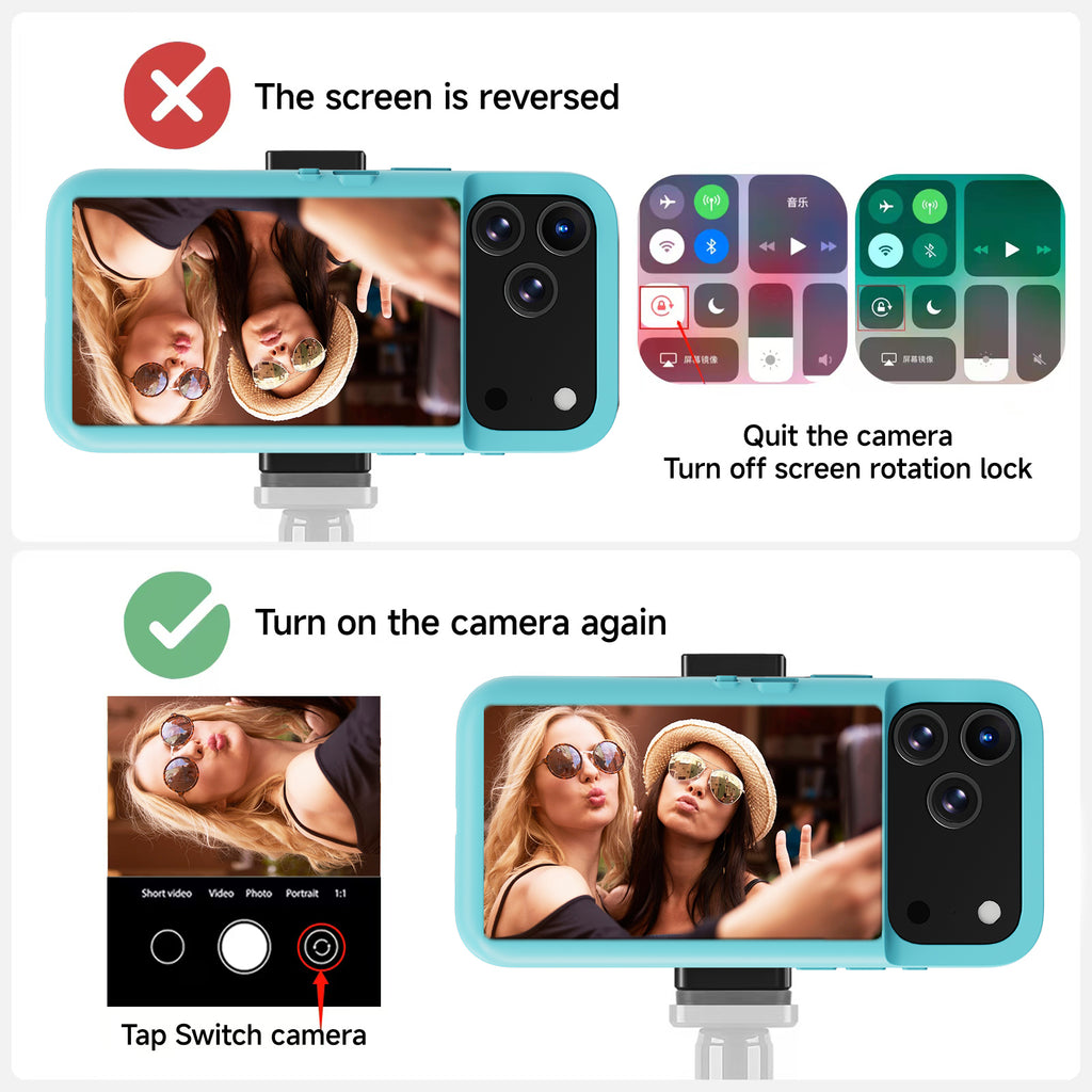 for iPhone 17 Pro Max Case with LCD Screen Back Camera Monitor Smart Phone Cover with Selfie Vlog Monitor【NOT NFC Case】 for DIY Wallpapers Live Streaming